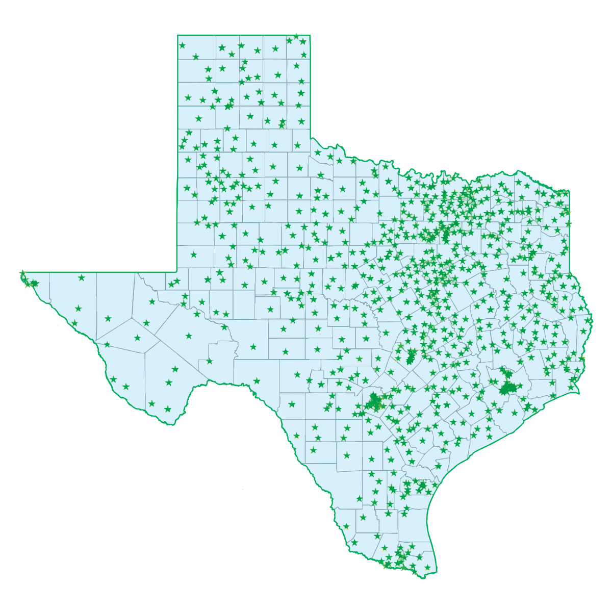 Ascender TX Map